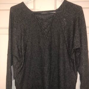 Long sleeve cross back shirt